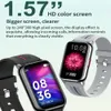 Часы 1,57-дюймовый полный сенсорный экран Смарт-часы для мужчин IP67 Водонепроницаемый смарт-браслет для женщин для смартфонов Andriod IOS Watch