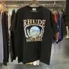 Rhude T-shirt Hommes Designer T-shirt T-shirts d'entraînement pour hommes surdimensionnés 100% coton T-shirts Vintage à manches courtes taille américaine C503
