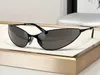 Modedesigner 0315 Herren Damen Sonnenbrille trendige Katzenaugenform Metallwickelbrille Outdoor Avantgarde vielseitiger Stil Anti-Ultraviolett wird mit Etui geliefert