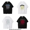 24ss Hommes T-shirt Rose Jeune Thug Sp5der 555555 Mans Femmes Qualité Mousse Impression Spider Web Motif Tshirt Mode Top Tees ya QBUC