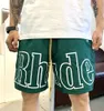 RH Designer men limited rhude shorts summer swim short knee length hip hop high street sports training beach pants mens elastic waist Mesh Sweatpants SHOP63