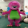 2018 Wysokiej jakości zawód Barney dinozaur Mascot Costume Halloween Cartowes Cartoon Size Fancy Dress309y