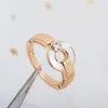 18K gold silver plated twisted ring party exquisite gifts ring rose gold jewelry rings knot ring for women geometry size 6 7 8 9 versatile jewlry set gift 1