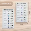 My Chores Daily Weekly Monthly Planner MultiPurpose Wall Hanging Checklist Memo Sticky Notes Pad Stationery Notepad 240111