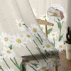 Tende in tulle con margherite a fiori per la decorazione della camera da letto del soggiorno Tende per tende da finestra in voile velato in chiffon 240110