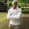 Magliette da uomo Autunno Moda T-shirt con cappuccio Slim Fit Maglioni Uomo Manica lunga Maglieria Pullover Magliette Uomo Fitness Pull Homme