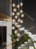 Lampadario rotondo per torta Illuminazione per interni Lampada da soffitto per soggiorno Lampada da tavolo decorativa per soffitta Lampadario moderno per scale sospese