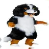 2018 design personalizado branco preto ovelha cão mascote traje personagem dos desenhos animados vestido extravagante para fornecimento de festa adulto size241i