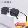 Óculos de sol de grife metálicos de alta qualidade mudando óculos de sol polarizados para homens quadro completo dirigindo óculos de sol especiais resistentes a UV Q36I
