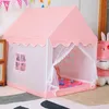 Children Toy Tent 1.35M Large Wigwam Folding Tent Tipi Baby Play House Girls Pink Princess Castle Room Decor Baby Kids Gift 240110