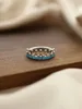 Klaster pierścieni Koron Kształt kobiet czysty srebrny pierścionek 925 inkrustowany z niebieskim opal słodki, piękny styl na przyjęcie urodzinowe noszenie