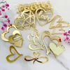 Party Supplies 10st Golden Heart Acrylic Cake Topper Valentine's Day Cupcake Decorations Anniversary Wedding Toppers Köksverktyg