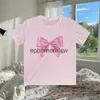 Kadın T-shirt Kawaii Bow Tie gömlek y2k üst kadın croes pamuk Japon Sanrio Kuromi Kısa Kollu T-Shirt Kadın Çift Gevşek Sokak Giyim Topephemeralew