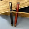 Luxury Wood Fountain Pen Black Ebony Sign Pens Stationery Office Supplies Ink Pens Gift 240110