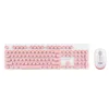 Teclados N520 Wireless Punk Mecánico Sensación Teclado Mouse Set Office Business Girl Key MouseL240105