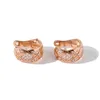Marque de luxe femmes boucles d'oreilles boucles d'oreilles de créateur mode diamant boucles d'oreilles à carreaux de haute qualité boucles d'oreilles en or 18 carats bijoux