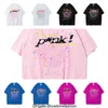 24ss Men T Shirt Pink Young Thug Sp5der 555555 mans Women Quality Foaming Printing Spider Web Pattern Tshirt Fashion Top Tees IKZ8