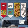 Tapisseries Creative Iti Tapisserie Keiths Harings Tissu Tenture Murale Peinture Tapis Couverture Hippie Fond Chambre Décoration 230104 Dr Dhghp