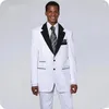 Men's Suits Gorgeous White Blazer Black Notch Lapel Single Breasted Luxury 2 Piece Jacket Pants Gentlemen Wedding Male Clothing