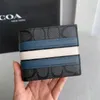 Womens Sacoche Short Wallet محفظة Dhgate Key Pouch Mini Wallets Stripe Package Card -keychain Mens Emed Coin Poundes Leather Designer Facs