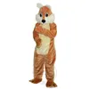 Halloween Super Cute Brown Squirrel Mascot Costume For Party Cartoon Character Mascot Sale gratis frakt Support Anpassning