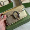 Luxury Classic Super Mini Small Shoulder Bag Vintage Gliding Chain Bag Flower Brown Purse Women Canvas Leather Flap Crossbody Handbag Tote