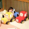 Simulatie Tractor Graafmachine Knuffels Kawaii Auto Poppen Gevuld Zacht Voertuig Kussen Creatief Kerst Verjaardagscadeau voor Kinderen 240111