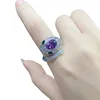 Ställer in het försäljning Amethyst Snake Set New Fashion Grils Lady Gift Women Luxury Fine Jewelry 925 Sterling Silver Gratis frakt