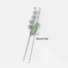 Andra konst och hantverk Ny handstickad blommabukett Artificial Bell Orchid Crochet Wool Flower Branch Wedding New Year Valentine's Day Decoration YQ240111