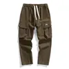 Men's Pants Spring Vintage Cargo Men Big Pocket Baggy Trousers Fashion Korean Streetwear Overalls Clothing Bottoms Male Plus Size 5XL