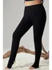 Kvinnors leggings yoga fast färg sömlös mjuk träning fitness set hög midja