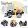 Diecast Model Cars 6Pcs Alloy Construction Engineering Vehicle Toys Excavator Heavy Transport Truck Mixer Set Dro Drop Delivery Gifts Dhqa9