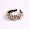 Light Luxury Crystal Hair Hoop Gorgeous Wedding Bridal Hairband Fashion Beaded Fabric Women Headbands 4 Colors7138131