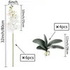 32 Farfalla artificiale Orchidea finta Phalaenopsis Fiore 6 pezzi Piante essiccate di orchidea artificiale per la decorazione domestica di nozze 240111