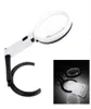 Portable 10 LED Light Magnifier Magnifying Glass with Light Lens Table Desktype Lamp Handheld Foldable Loupe 2 x 120mm 5x 28mm4415510