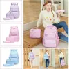 Mochilas escolares 3 unids/set para niñas, mochila para estudiantes adolescentes con estuche para lápices, fiambrera para niños