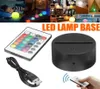 LED -lampbas RGB -lampor för 3D -illusion Touch Lamp Bases 4mm akrylljuspanel som drivs av AA -batteri eller DC 5V USB -port 39021099