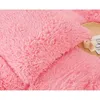 WOSTAR Зимний теплый плюшевый пододеяльник из розовой норки, бархатисто-фланелевой пододеяльник 220x240, роскошный комплект постельного белья для двуспальной кровати королевского размера 240111