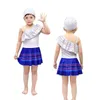 set Encanto Costume da bagno intero per bambini con spalla inclinata Costume da bagno stile ragazza con volant e mutandine Bikini da spiaggia per feste senza schienale per bambini