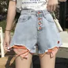 Jeans Casual Frayed Design Shorts Jean Women Oversize 5xl Korean Fashion High Waist Summer Short Denim Pants Wide Leg Pantalon Cortos