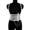 Uyee Nouveau Pu Cuir Poitrine Harnais Ceinture Lingerie Sexy Bdsm Corps Chaîne Bondage Soutien-Gorge Cage Sangles Bas Crop Top Femmes Bretelles