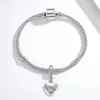 Perles ELESHE 925 STERLING Silver Custom Photo Pendant Charms Friendship Heart Bead Fit Bracelet Original Bracelet Collier Bijoux DIY