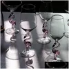 Vinglas med kreativ flamingo glas cup Bordeaux cocktail champagn bägge fest bar drickware bröllop gåvor hem dryck ware drop de dhop1