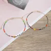 Strand YASTYT 2pcs/Lot Heart Charm Bracelet Set Fashion Jewelry Multicolor Glass Seed Bead Dainty Bracelets For Women