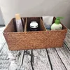 Bowls 3-Section Wicker Baskets For Shelves Hand-Woven Seagrass Storage Toilet Paper Basket