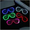 Óculos de designer de brinquedo de Natal LED Blinds brilhantes Fluorescentes Luz Fria Glassess Bar Activity Suprimentos Crianças Kidssunglass Drop D Dhozx