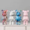 Objetos decorativos estatuetas graffiti bearbrick figuras urso tijolo estátua colorida escultura violenta armazenamento dinheiro moderno sala mesa decoração arte ornamentovaiduryd