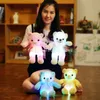 30 cm lumineux créatif éclairage LED ours en peluche animaux en peluche jouet coloré brillant ours en peluche cadeau de noël pour enfant