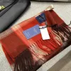 Scarves British Classic High Quality Australian Wool % Plaid Scarf Men Women Autumn Winter Warm Striped Shawl Wrap Cashmere Blankets Q240111