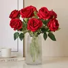 Decorative Flowers High Quality Velvet Rose Artificial Valentine Special Gift Kawaii Room Decor Po Booth Backdrop Vase For Decoration